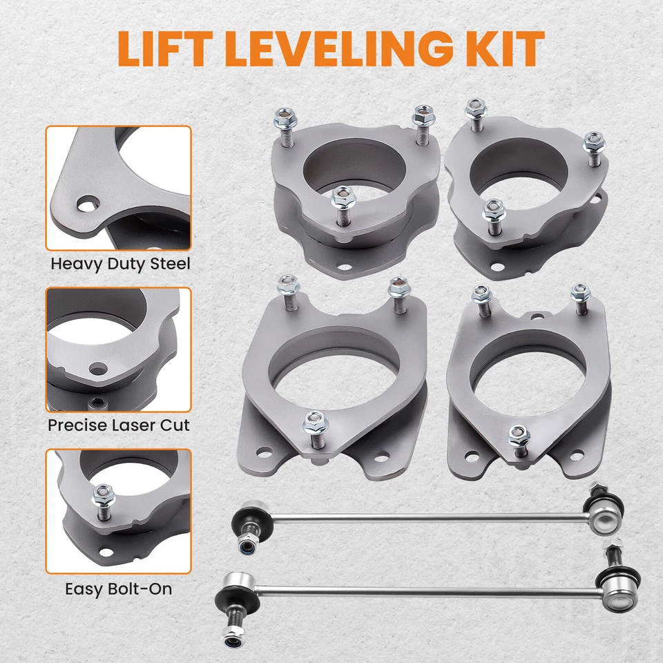 Kit de elevación delantera y trasera de 2" con barras estabilizadoras eslabones para Honda Ridgeline 2006-2014 Foto 3 de 4