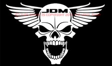 Jdm Winged Skull Vinyl Decal Sticker Original Hella Flush Ricerjapanese Jdm