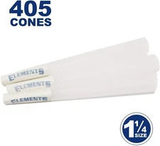 Elements 405 1 1/4 Rice Cones - Natural Unbleached Unrefined Rolling Papers