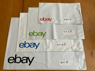 20 eBay Branded Poly Mailers Starter Pack 4 Sizes 5 Bags Each FREE SHIPPING