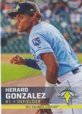2021 Columbia Fireflies Herard Gonzalez RC Rookie Kansas City Royals