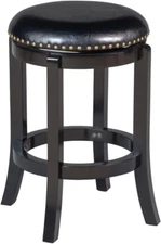 Cordova Counter Height Swivel Stool, 24-Inch, Black