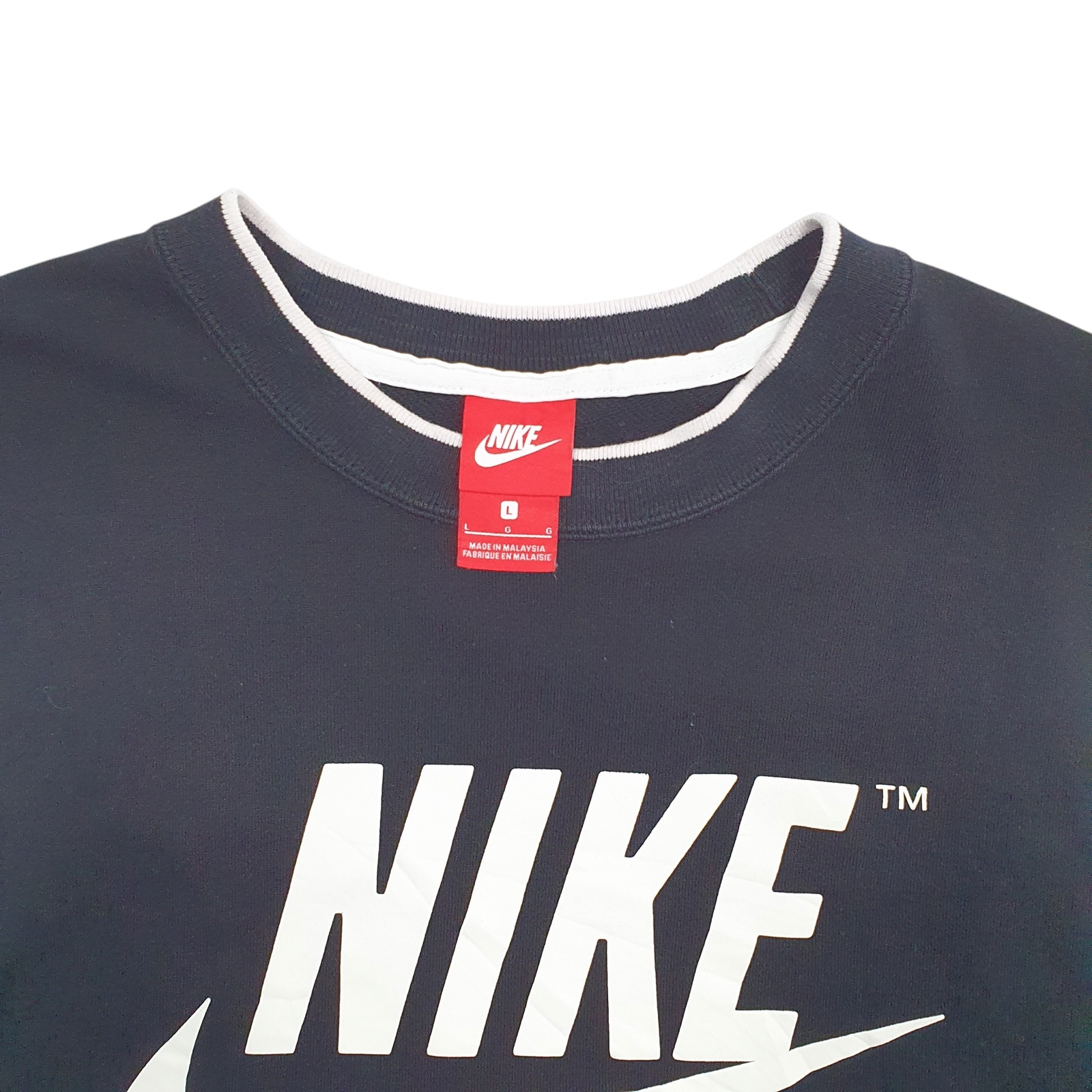 NIKE Crewneck Crop Top Jumper Sweatshirt Womens L image 2