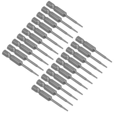 20pcs 50mm Long 1/4'' Hex Shank T5 Torx Head Screwdriver Bit S2 High Alloy Steel