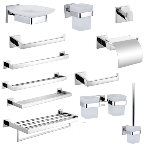 Modern Chrome Bathroom Accessories Rispa
