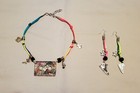 '80s inspired! NEON RETRO Jewelry SET -bright cord,mini cassette tape,charms — photo 2