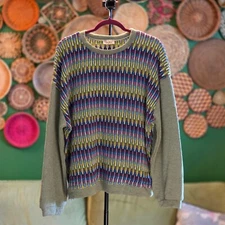 GiGio Plus Light Green Striped Sweater – Size 1XL – Soft & Stylish