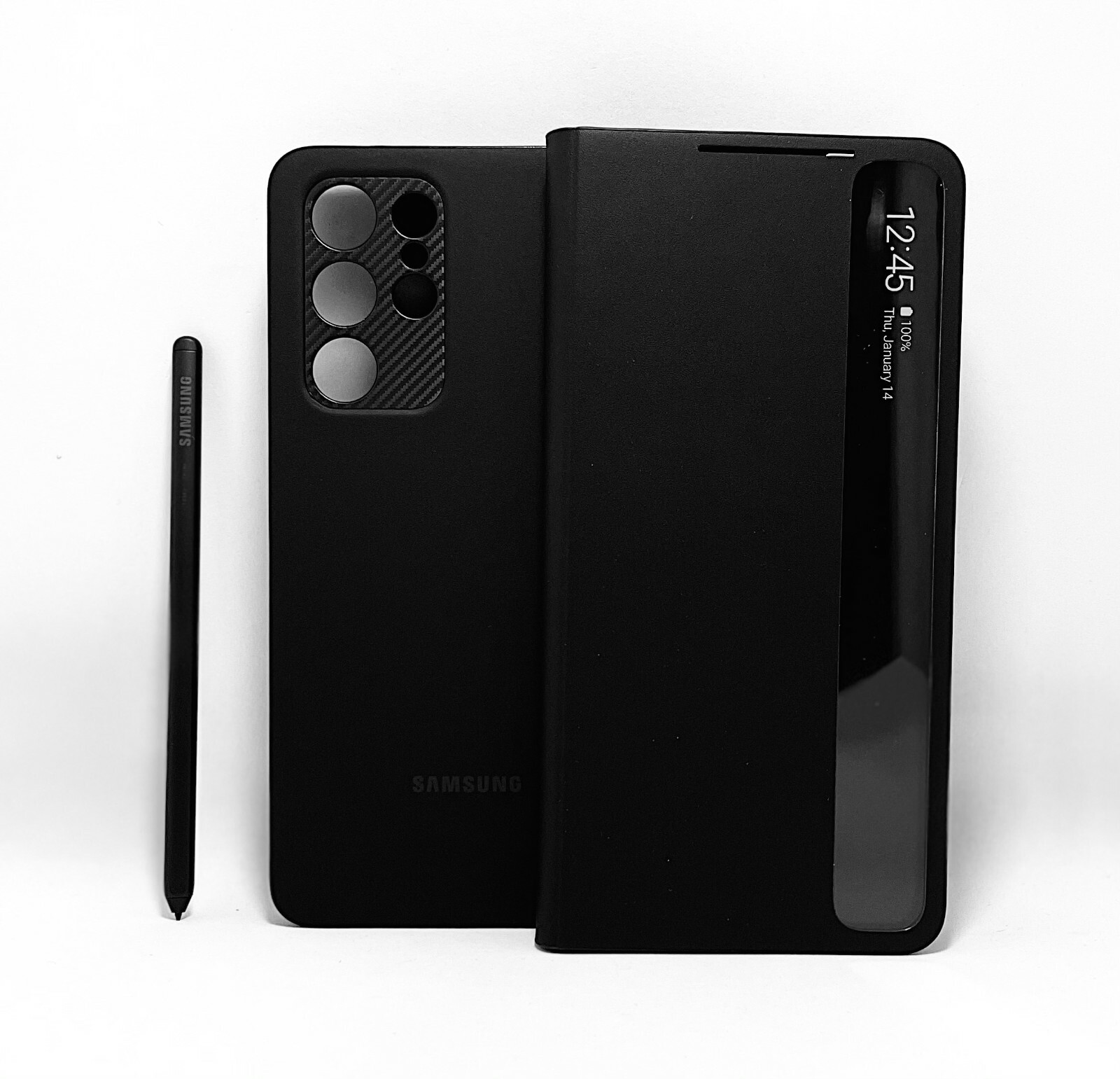 Original Samsung Galaxy S21 Ultra 5G Smart Clear View Flip Cover with S