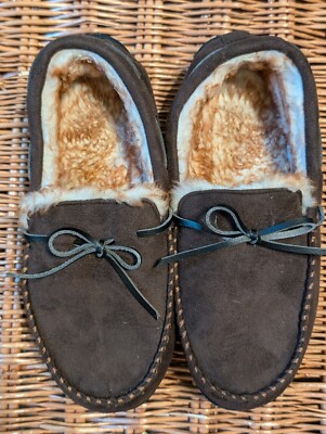 Slip-On Loafer Shoes | Microsuede | Faux Fur Lining | Brown  display picture 2