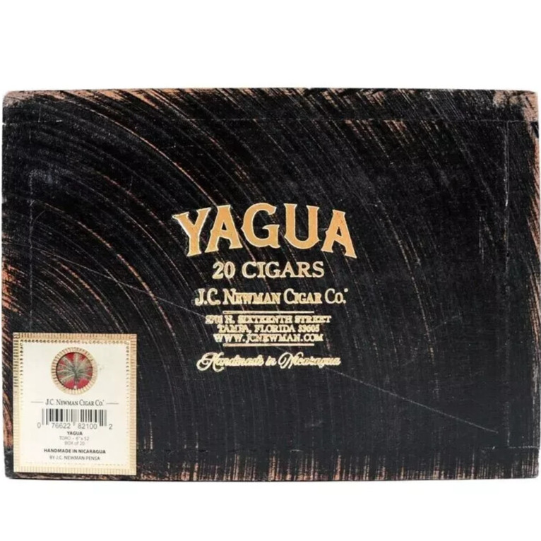 JC Newman Yagua Empty Wooden Cigar Box 7.75" x 5.5" x 4.75"