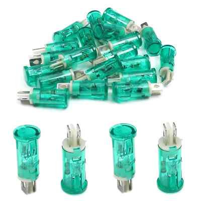 Othmro 20Pcs Green Indicator Light AC/DC 220V Plastic LED Indicator Signal La...