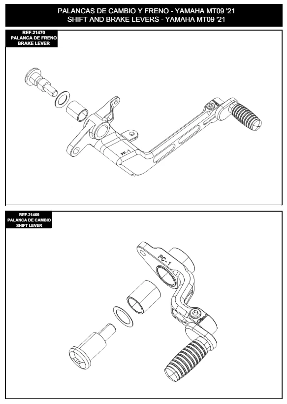 Palanca De Cambio Inferior Puig Pedal Negro Yamaha Tracer 9/GT/GT+ 2021 - 2025 - Imagen 2 de 4