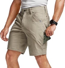 Men's Stretch Cargo Shorts Lightweight Quick Dry Utility Hiking Golf Shorts