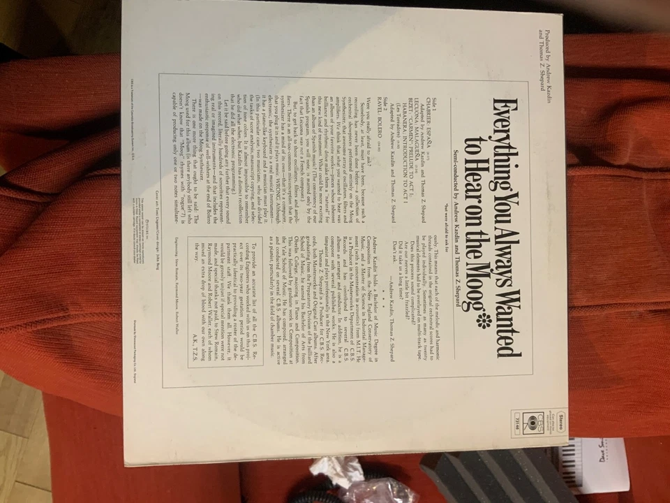 EVERYTHING YOU ALWAYS WANTED TO HEAR ON THE MOOG: CBS S73146 Vinyl LP 1973 Ex/Ex - Image 2 of 3