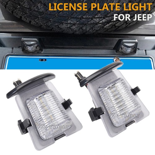 LED License Plate Light For For Jeep Wrangler JK JL 2007 2008 2009 2010 11-2021