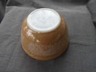 PYREX Woodland Brown NESTING MIXING BOWL Round 1.5 Qt TAN Floral CORNING Vtg 402