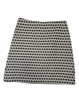 Loft Womens 6 Cream Gold Diamond Jacquard Mini Skirt