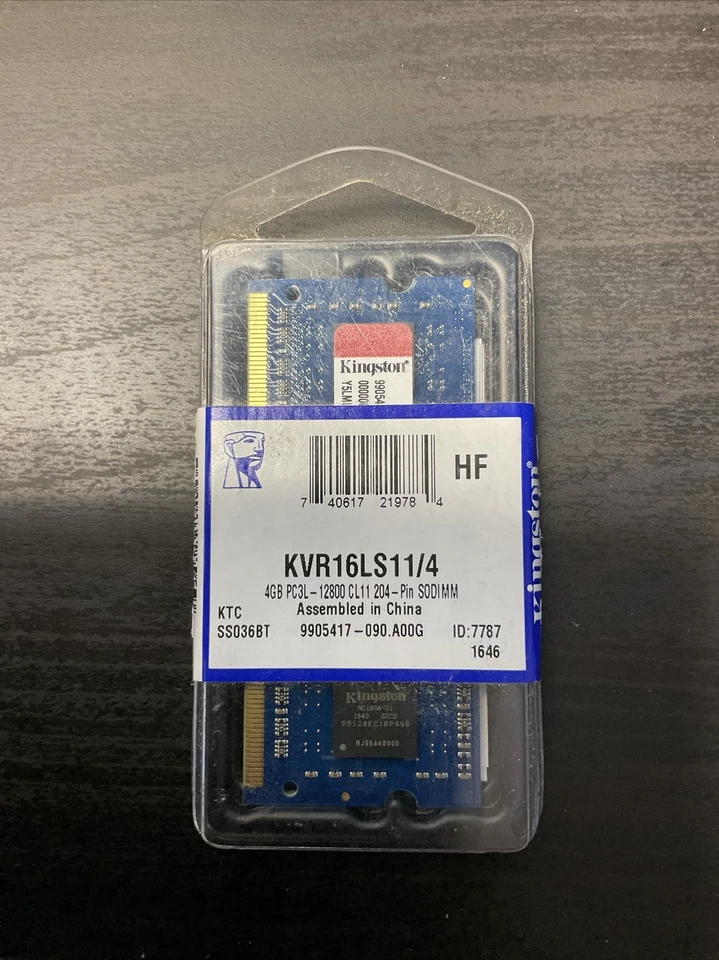 Kingston KVR16LS11/4 4GB PC3-12800 DDR3 SODIMM Laptop RAM - 8 Pack Pieces - Image 2 of 4