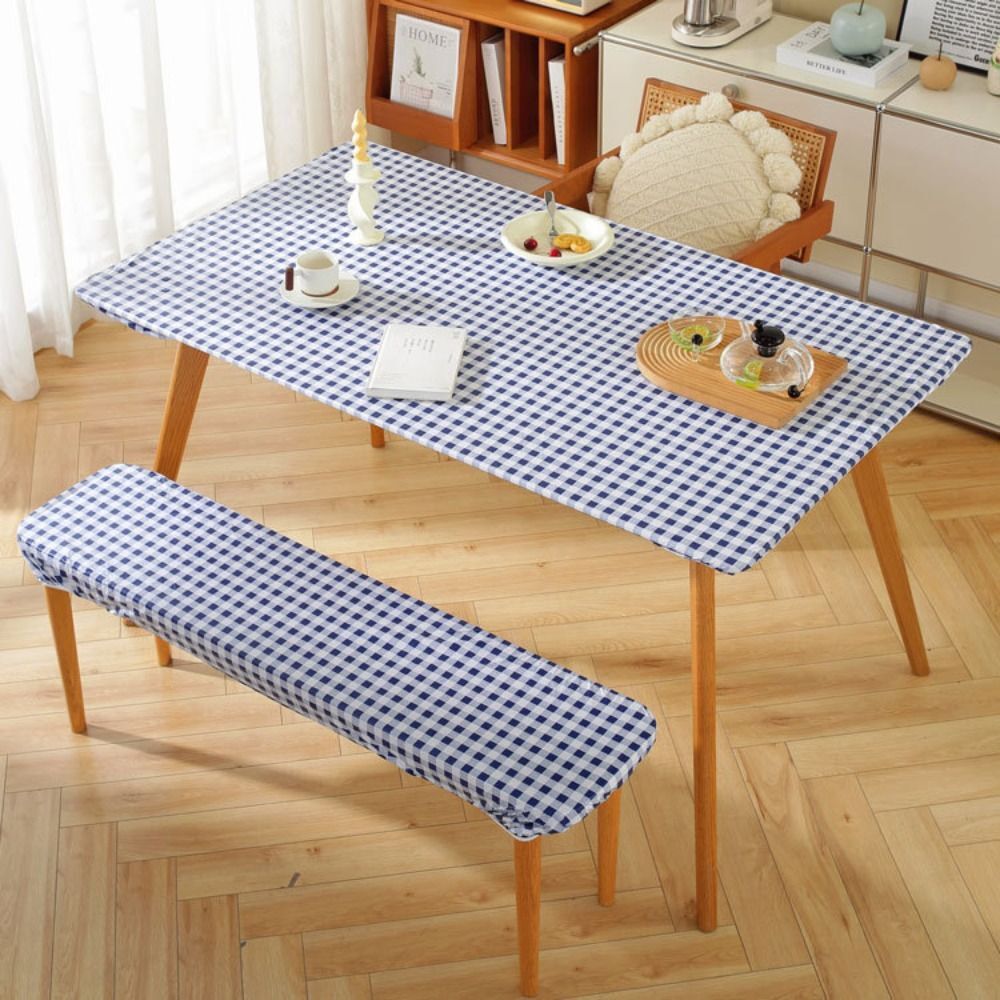 Table Cover Fitted Vinyl Tablecloth Elastic Waterproof Dining Table Covers eBay