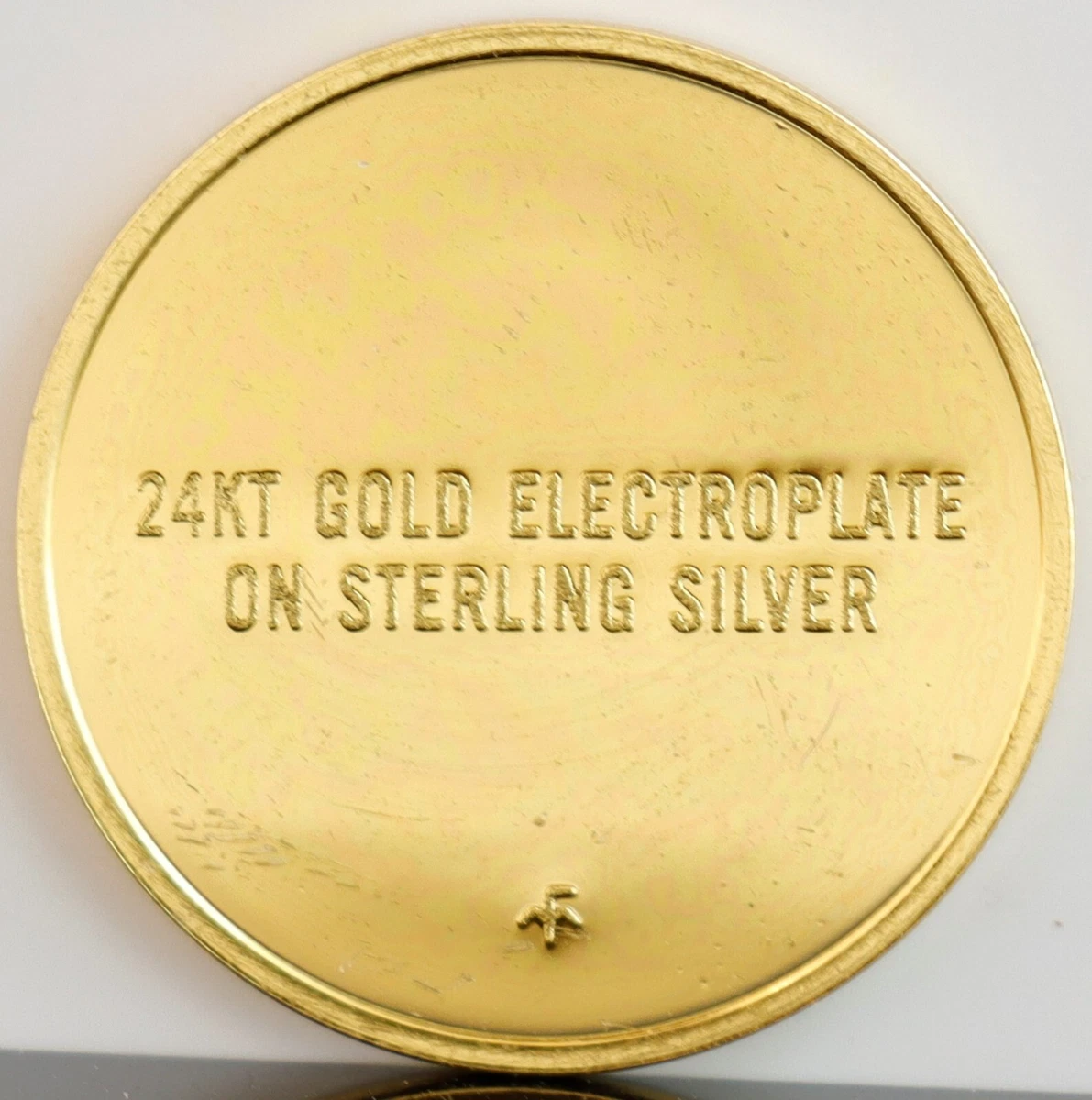 Franklin Mint Charter Member 24k Gold Plated Sterling Silver Coin 3g Various Yrs