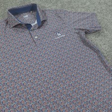 Puma Shirt Mens Small Performance Golf Polo Short Sleeve Floral Geometric