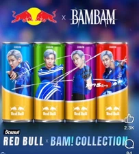 RED BULL SODA Energy Drink CAN 250ml from Thailand : 2025 BAMBAM GOT7 K-pop SET