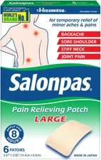 LARGE Pain Relieving Patch, for Back Pain, Pain Fighter, Muscle Soreness 6 count