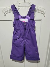 OBERMEYER SKI SNOVERALL BIB PANTS Purple I GROW KIDS GIRLS Size 1 