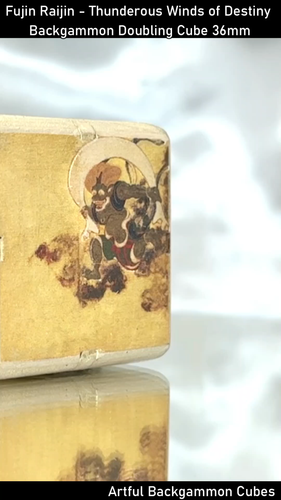 Fujin Raijin - Thunderous Winds of Destiny - Backgammon Double Cube 36mm - Video 1 von 1