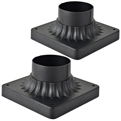 Lighting Outdoor Post Light Mounting Base 2 Pack, Traditional Cast Aluminum P...