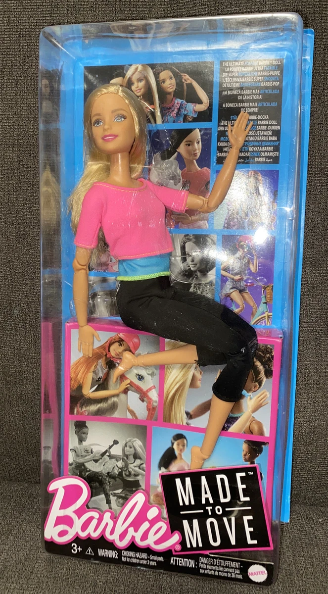 Barbie Made to Move Barbie Doll, Pink Top - Ultimate Posable Barbie Doll  2015