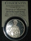 2018 1oz silver  BE YOUR KING V1 BU SILVER SHIELD GROUP SSG