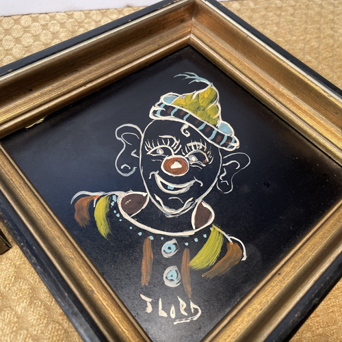 J Lord Set di 4 Piastrelle Ceramica Dipinte CLOWNS Hawaii 5-0 Jack Lord Vintage Incorniciato - Foto 13 di 14