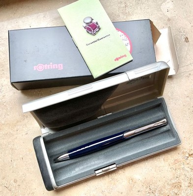 LAGERBEREINIGUNG! ROTRING Initial Druckbleistift, blau/Metall, 0,5 mm