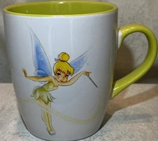 disney 100 zrike brands tinkerbell coffee tea mug faith trust pixie dust