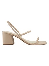 MARC FISHER Womens Beige Galvin Toe Block Heel Slip On Slingback Sandal 6 M