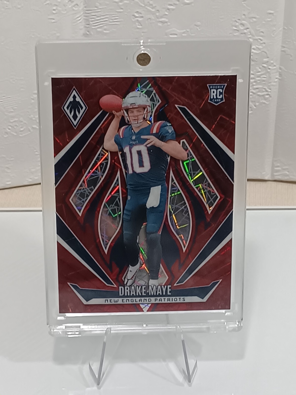 2024 Panini Phoenix Drake Maye #179 Red Lazer /199 (RC)