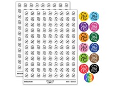 Intimidating Rooster Chicken Head Round Sticker Pack