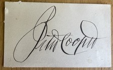 Industrialist and Inventor Peter Cooper "Cooper Union" Autograph (Superb)