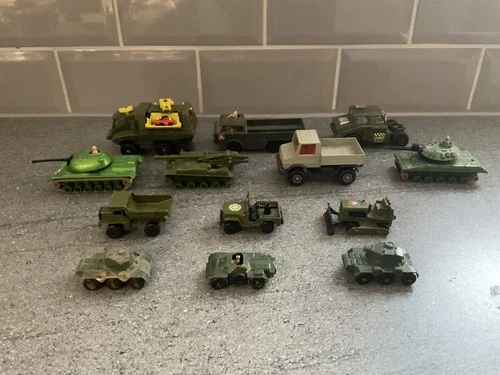 Job Lot of 13 Vintage 1960s/1970s Lesney Matchbox British Military Army Vehicles