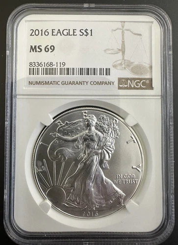 2016 NGC MS69 $1 1oz. Silver Eagle