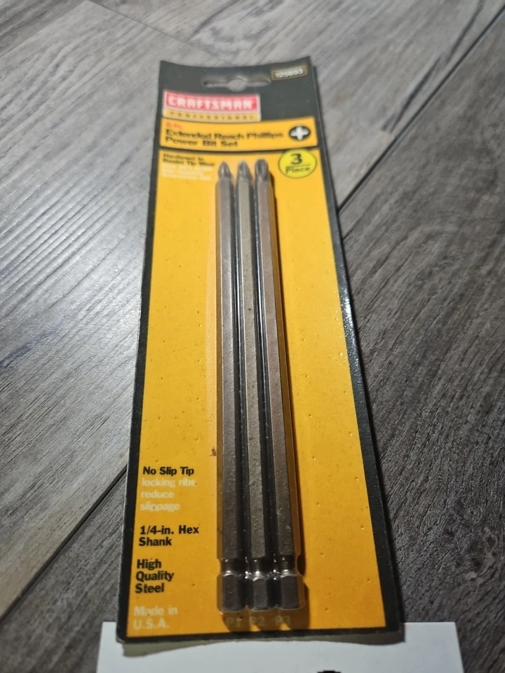 NOS Vintage Craftsman Professional Phillips Power Bit Sets USA 25693 - Image 2 of 4