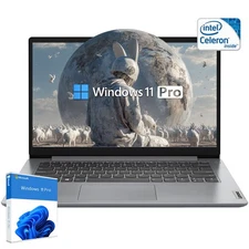 Lenovo Ideapad 1 14" Laptop Intel Celeron Upto 4GB RAM 64GB eMMC Win11Pro