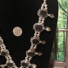 Native Jeweler Genuine polished BLACK ONYX Squash Blossom Necklace — photo 3