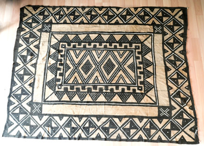 Large Vintage Tapa Bark Cloth Panel - Fiji Masi Tonga Ngatu Polynesian 90''x51''