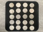 Roll of 20 Franklin 90% Silver Half Dollars 1951-1963 Circulated