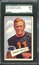 1952 Bowman Large Football #64 Howard Hartley SGC 7