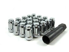 24 Pc Set Spline Tuner Lug Nuts 12 Chrome Ford Mustang Explorer 24 Pc Set Spline Tuner Lug Nuts 12 Chrome Ford Mustang Explorer