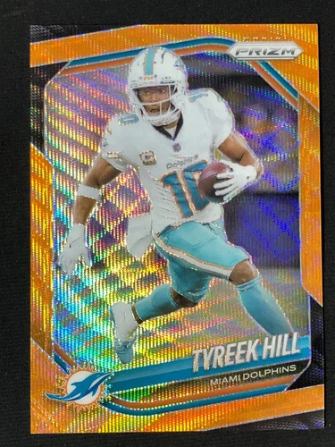 2025 Panini Prizm Football Orange Wave Tyreek Hill #249