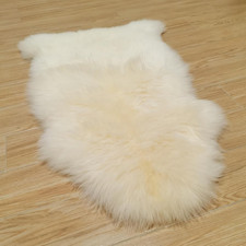 Genuine Australian Sheepskin Rug, Real Lambskin Area Rug, 2X3 Ft Single Pelt, Na